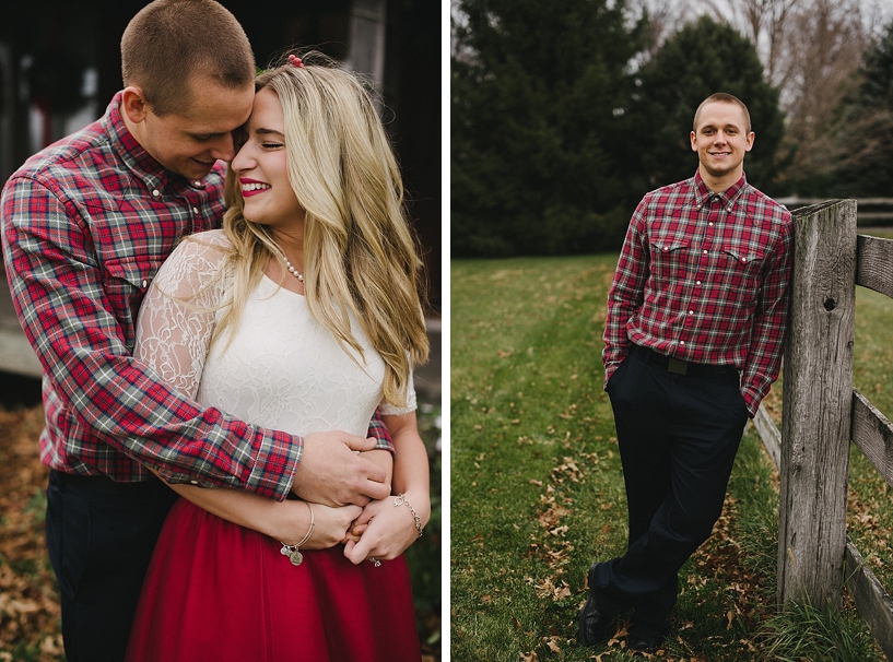 Rustic Cabin Christmas Couples Session_0012