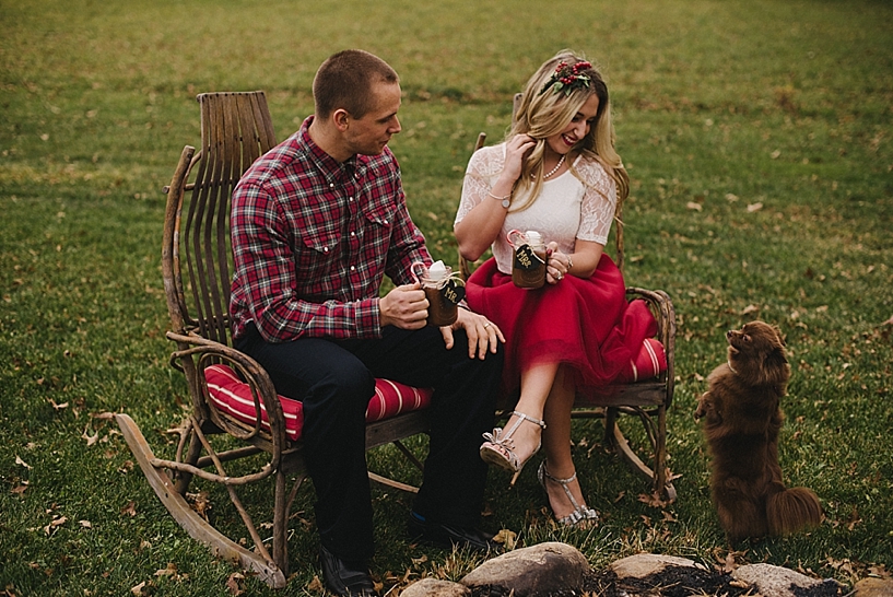 Rustic Cabin Christmas Couples Session_0013