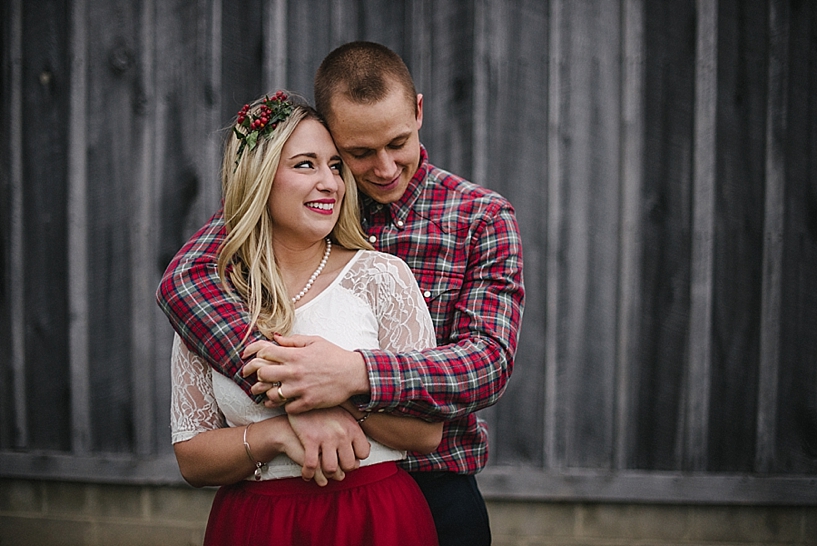 Rustic Cabin Christmas Couples Session_0025