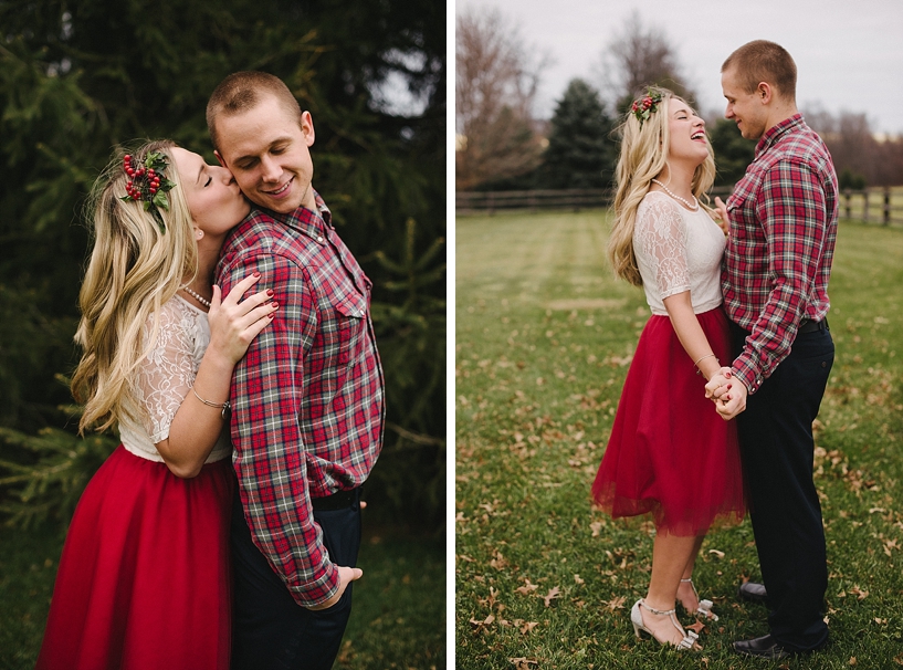 Rustic Cabin Christmas Couples Session_0027