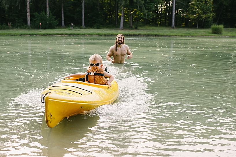 kayaking at the lake