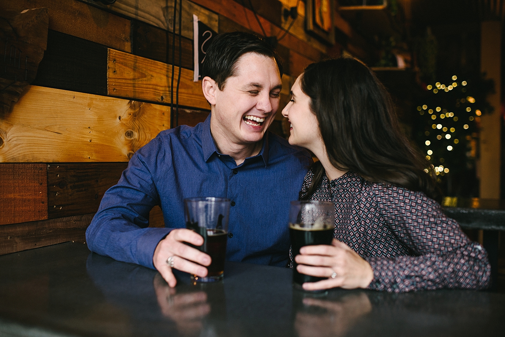 craft brewery engagement session
