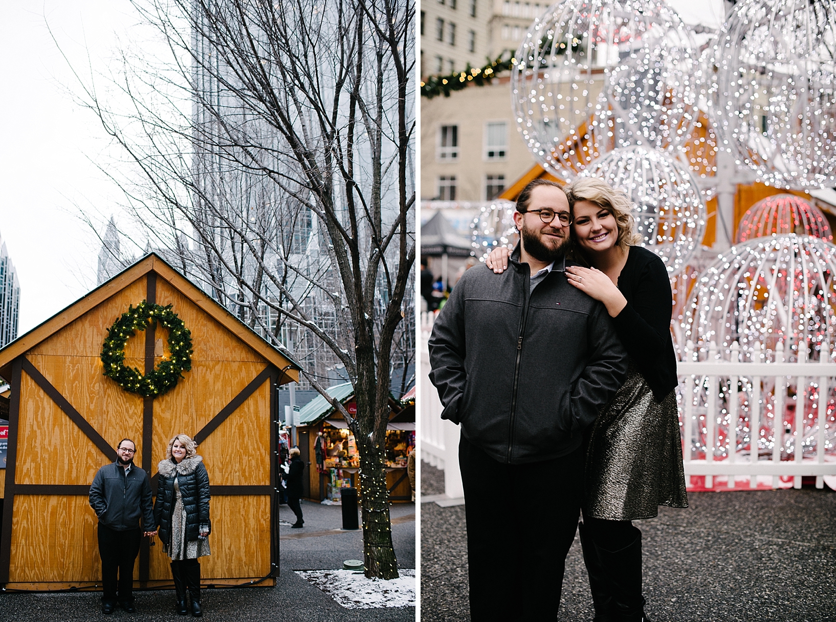 PPG Place winter engagement session