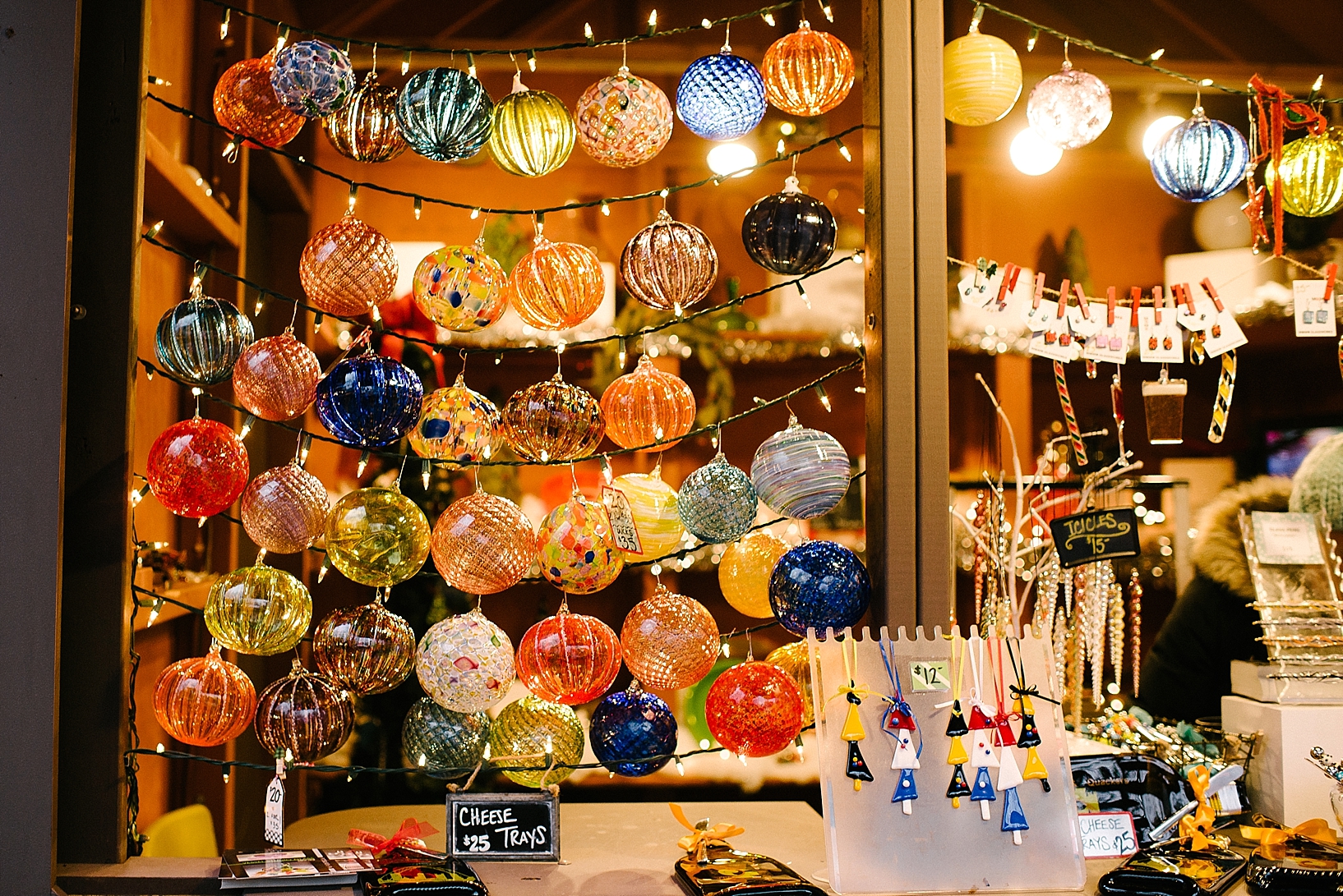 glass blown ornaments at PPG place market