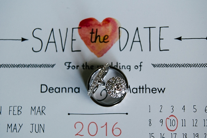 wedding bands on Save the Date