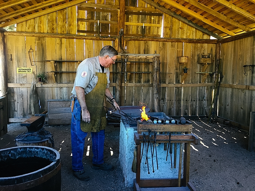 blacksmith working at the Fountain of Youth in St. Augustine FL