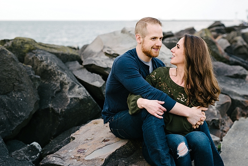 Edgewater State Park Cleveland OH Lake Erie engagement session