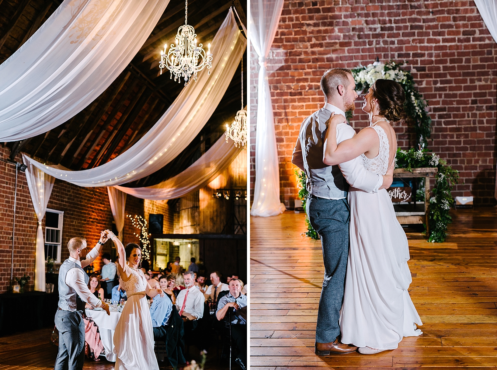 bride and groom's first dance Stone Ledge Farm wedding reception