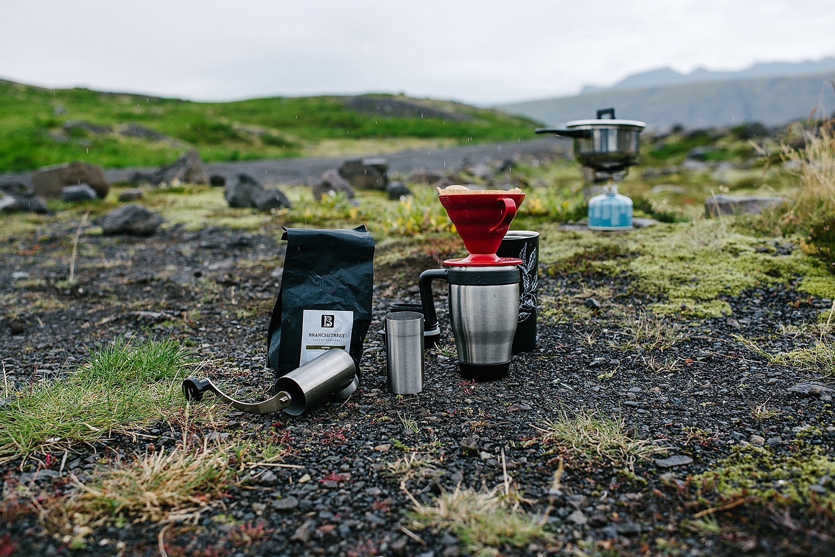 Branch Street coffee pour over in Iceland