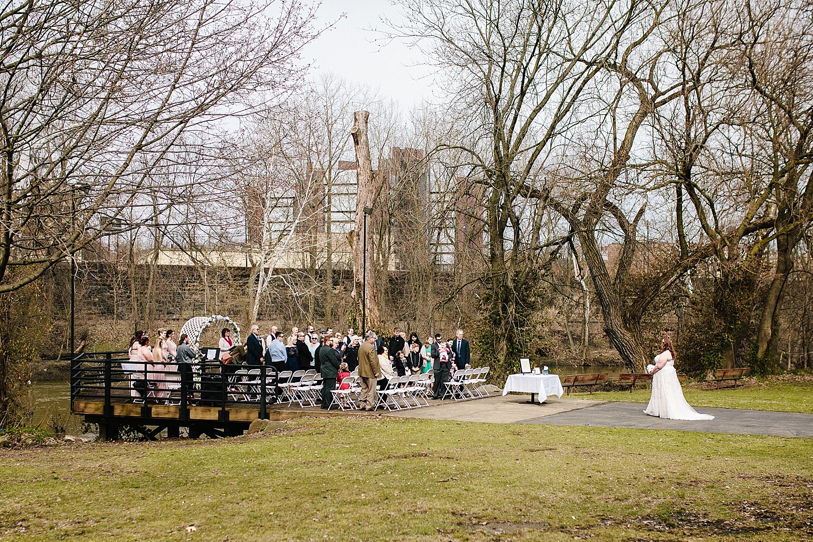 outdoor wedding at B&O Station Youngstown OH