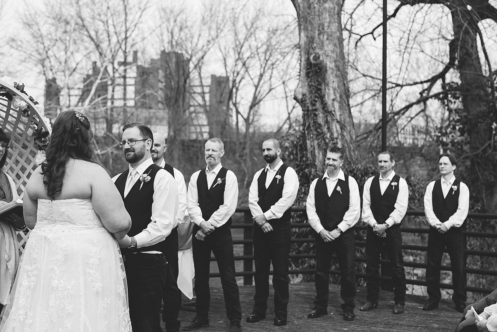 outdoor wedding at B&O Station Youngstown OH