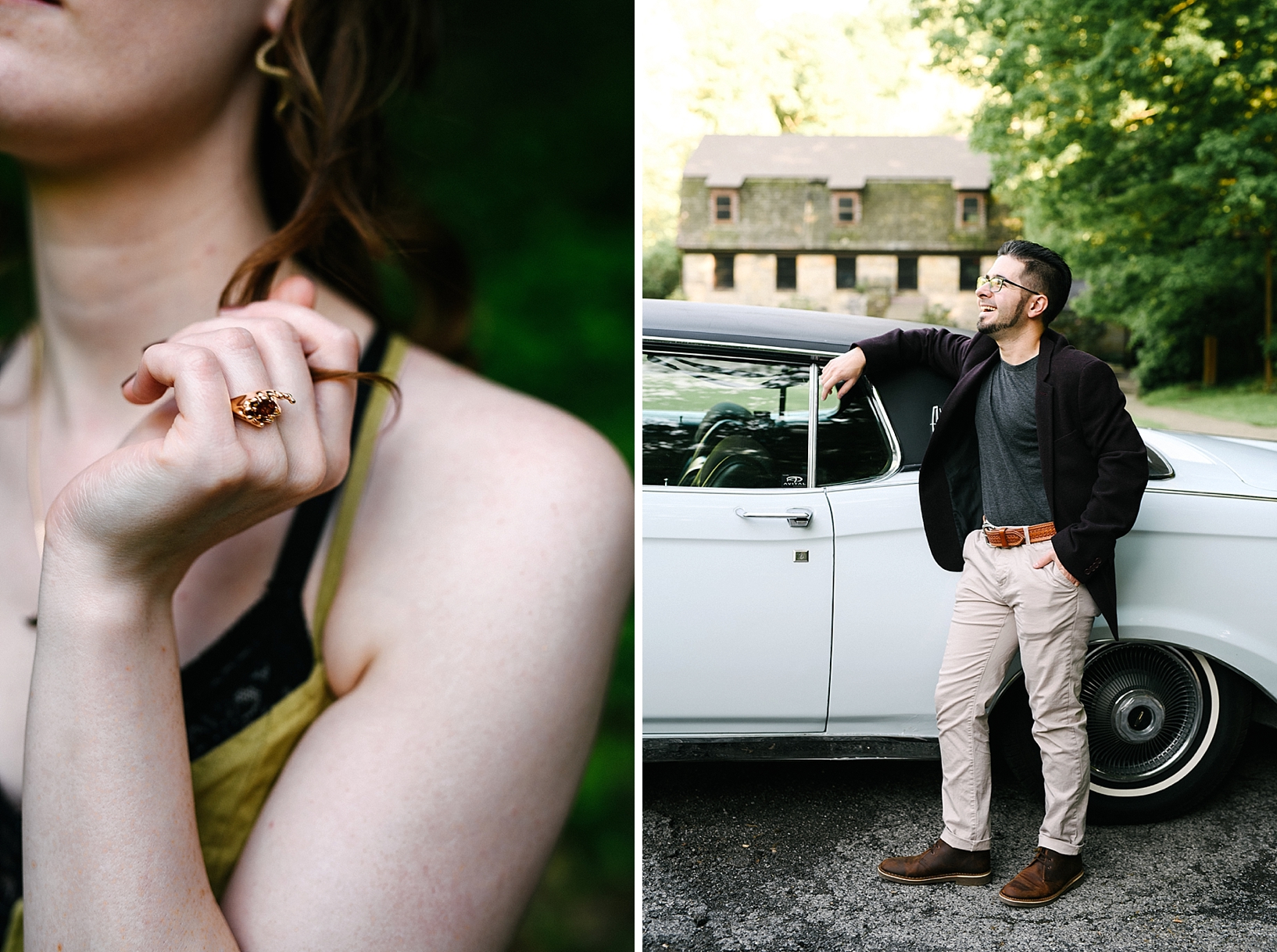 Retro Inspired Engagement Session Youngstown OH