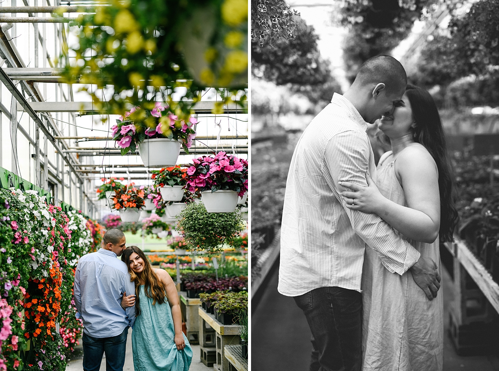 greenhouse engagement session