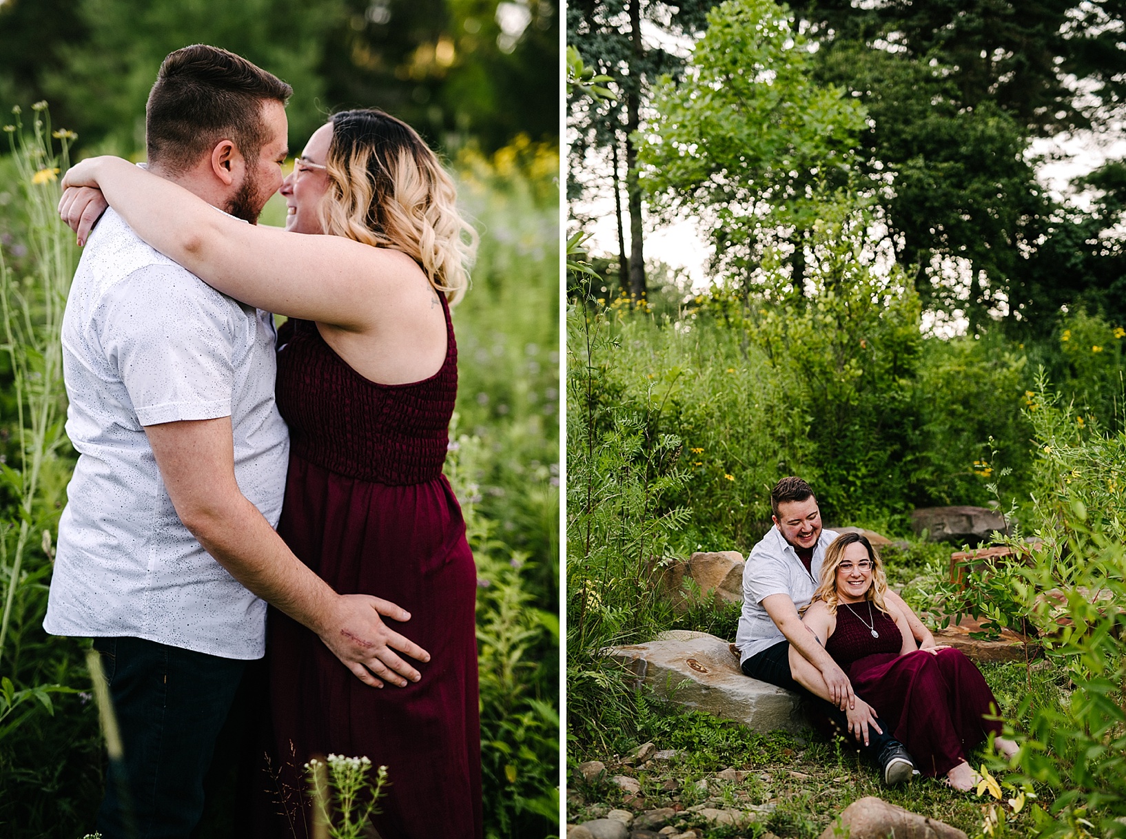Akron OH summer engagement photos