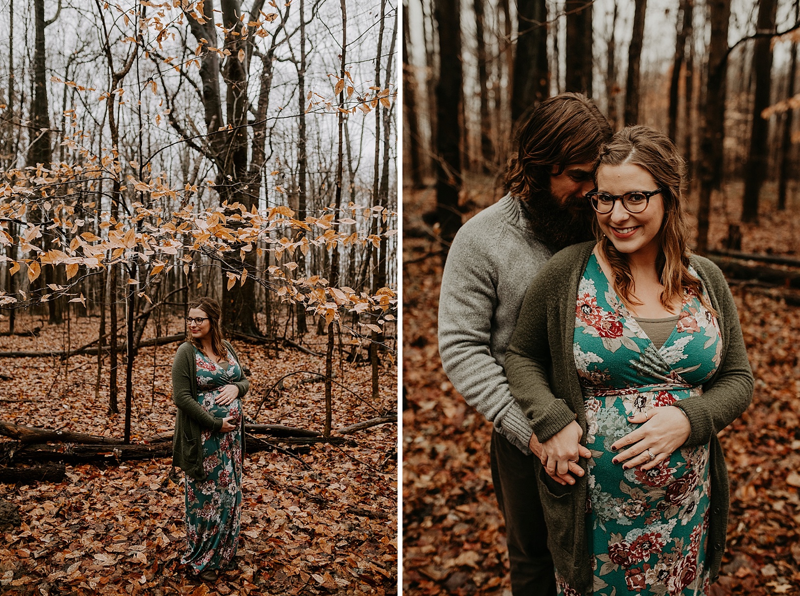 November Ohio maternity portraits by Kalyn Mann
