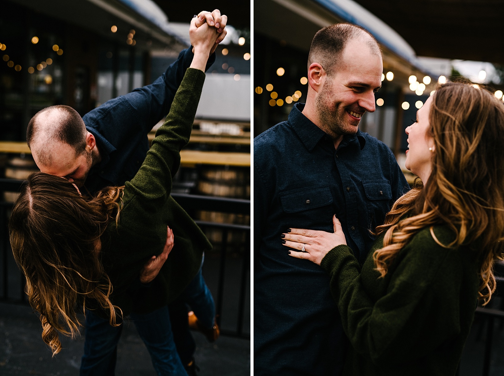 antique shop and brewery engagement session Carlyn K Photography
