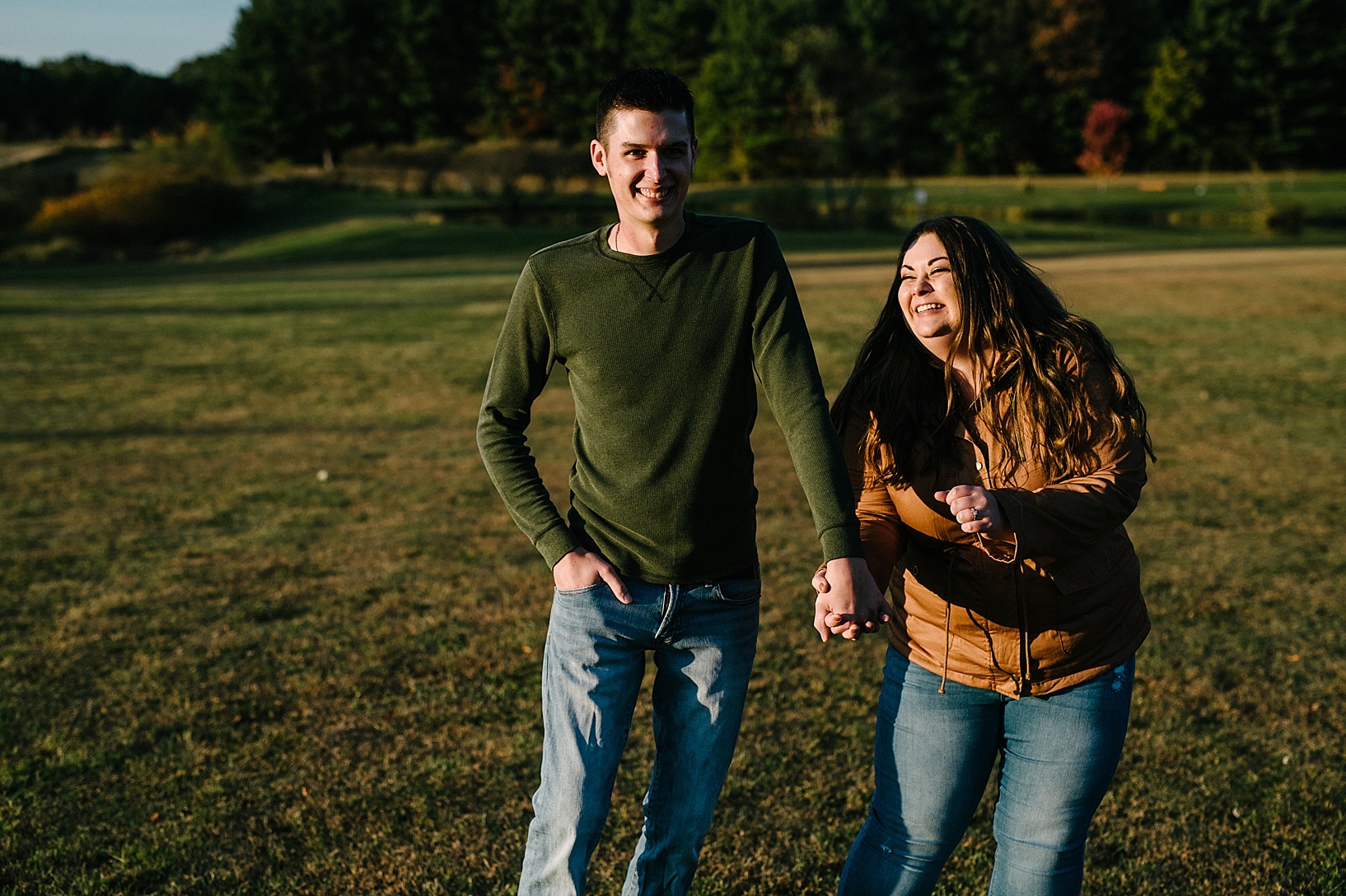 fall engagement session at Austintown Township Park Austintown OH