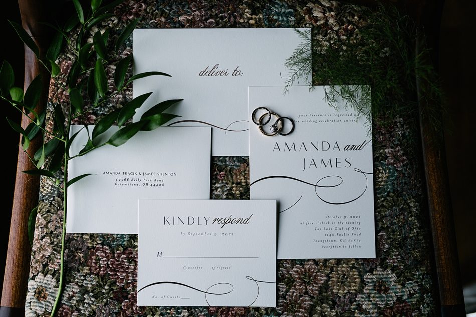 Wedding invitations for Amanda and James