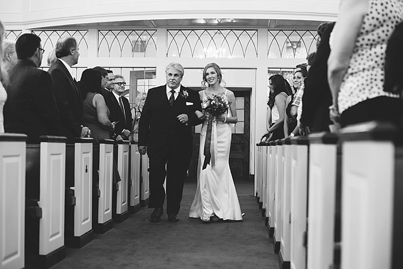 Father walking Bride down the aisle