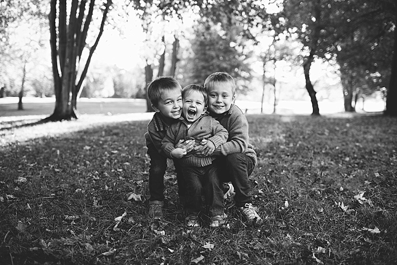 three brothers hugging