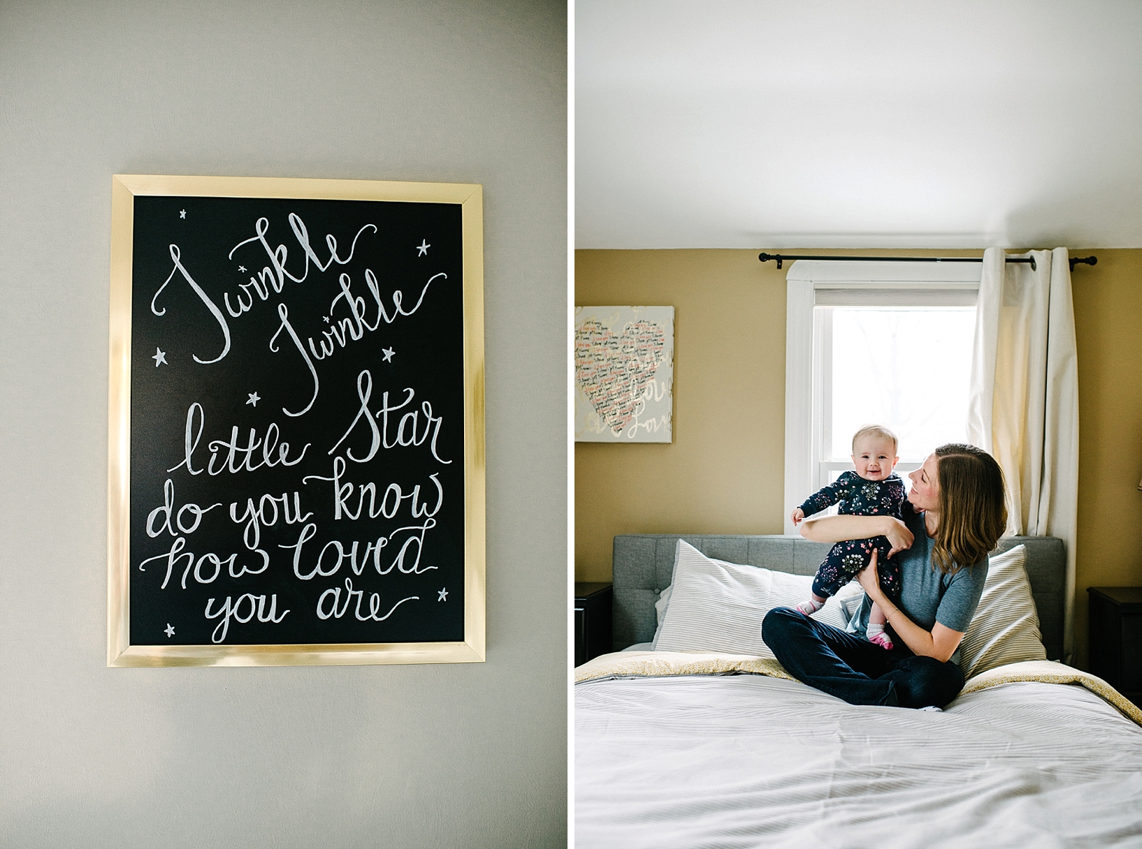 twinkle twinkle little star hand lettered children's sign