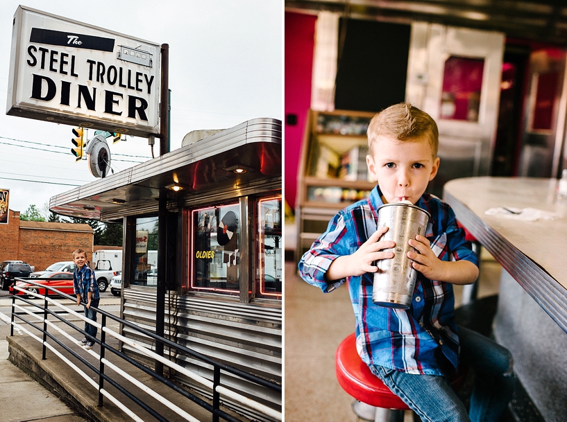 street shot of Steel Trolley Diner Lisbon OH