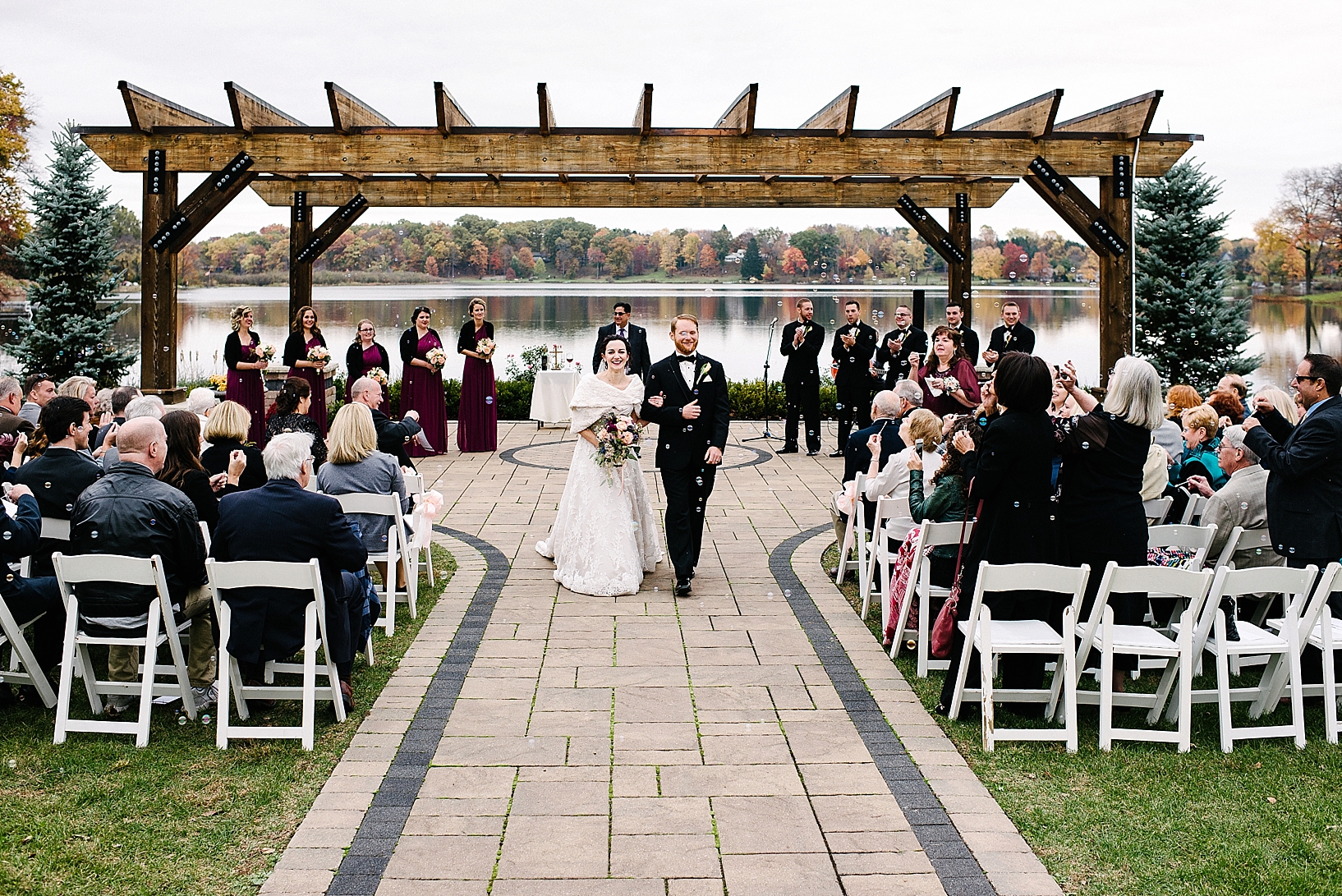 outdoor fall ceremony at The Overlook 