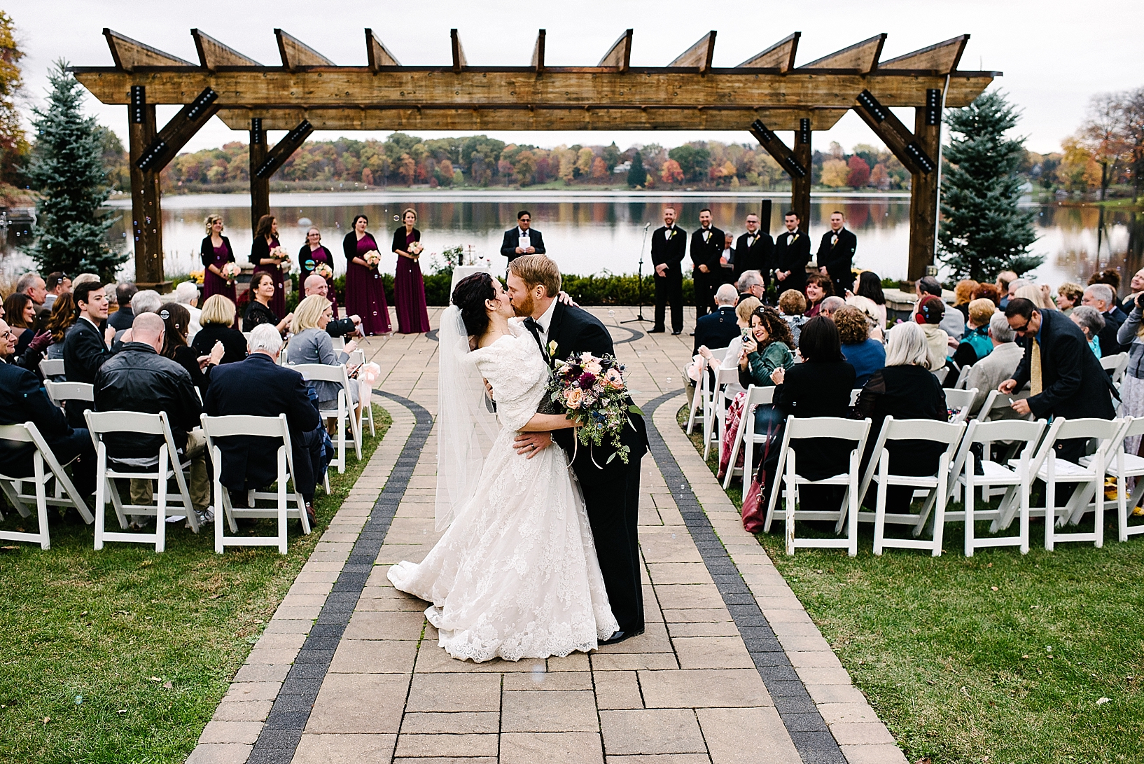 outdoor fall ceremony at The Overlook 