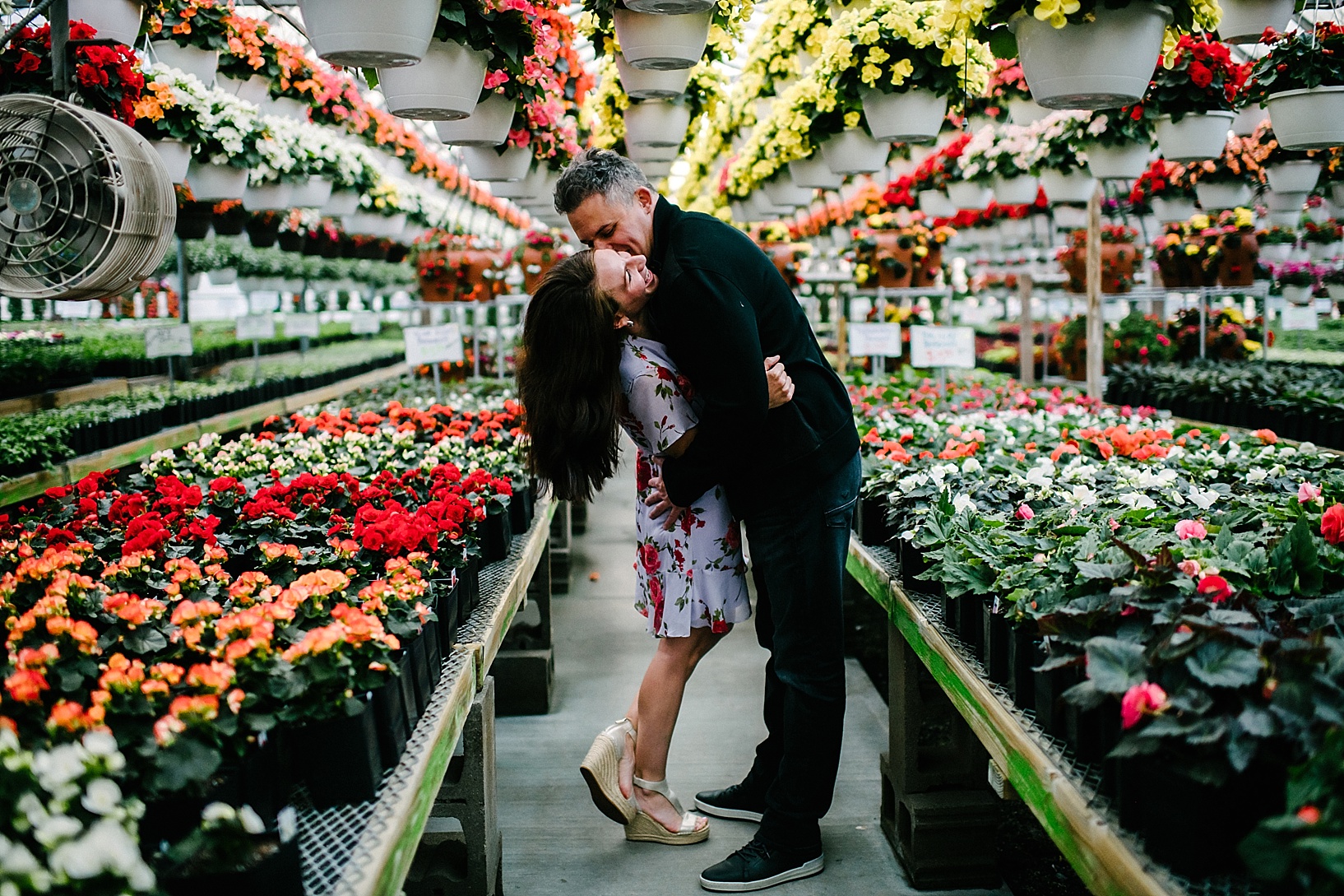 Greenhouse engagement session