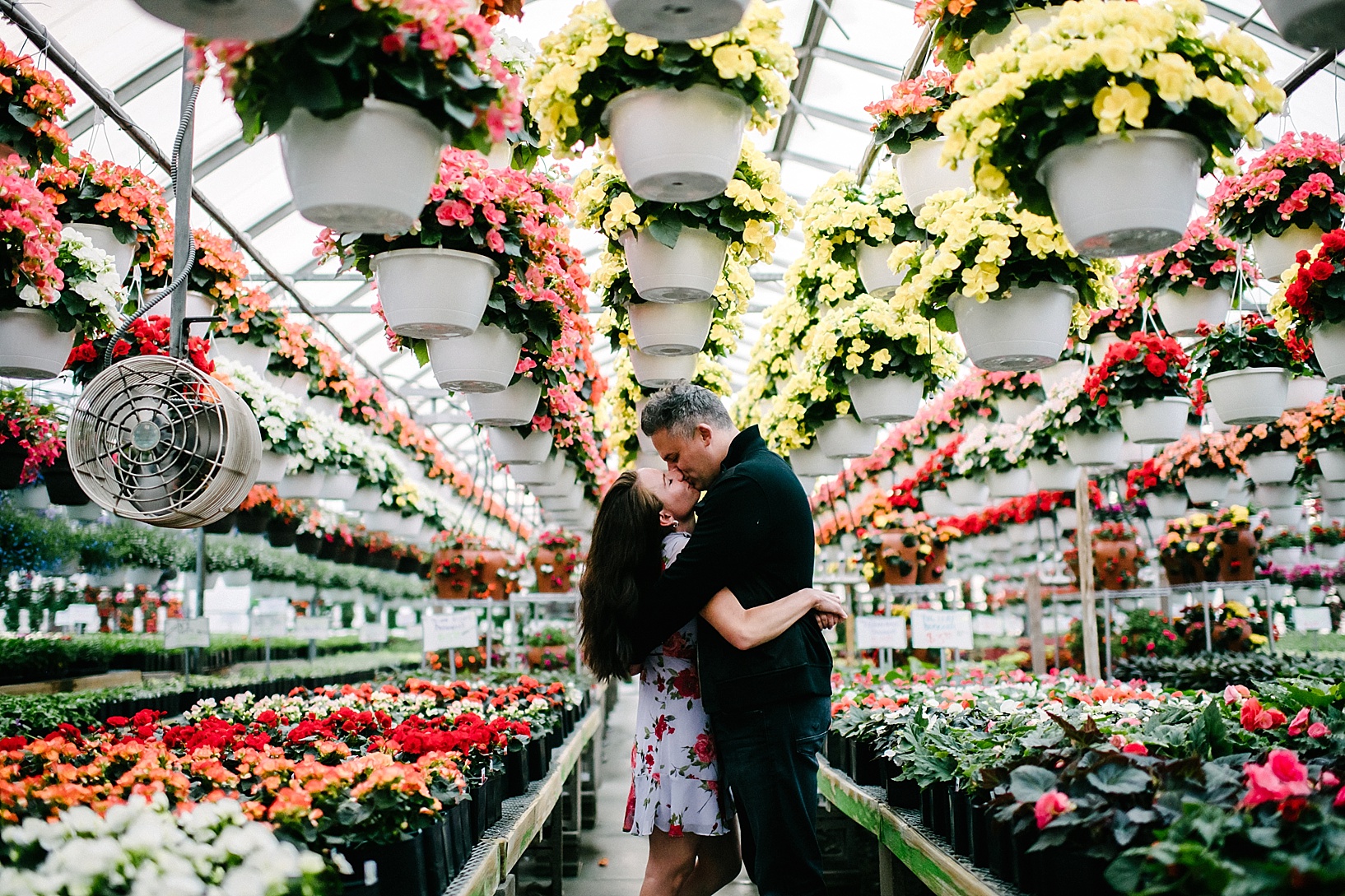 Greenhouse engagement session