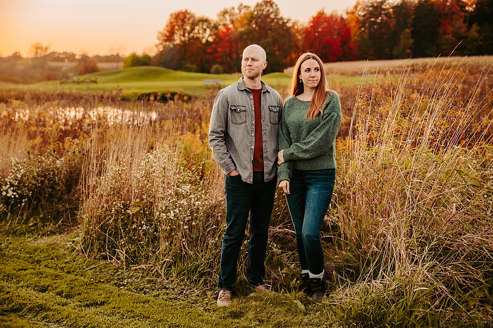 Carlyn K Photography engagement session at Mill Creek MetroParks farm