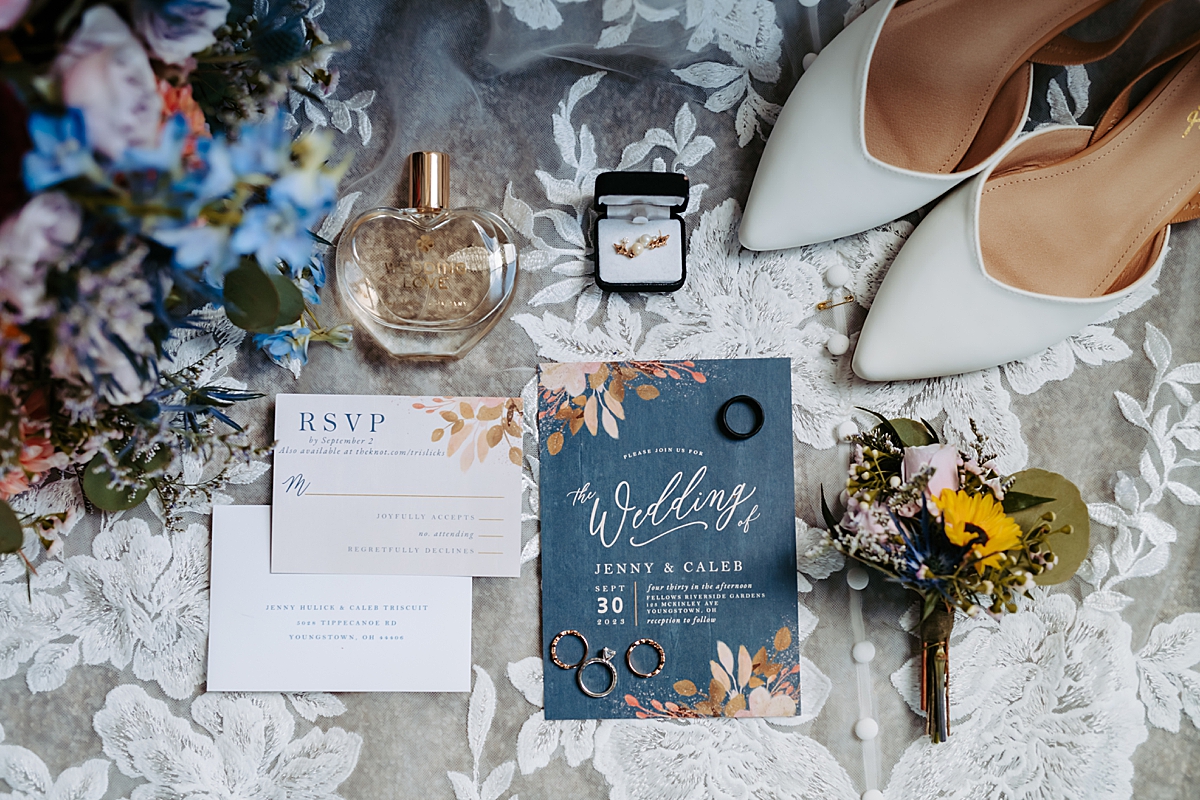 wedding details for fall Youngstown wedding