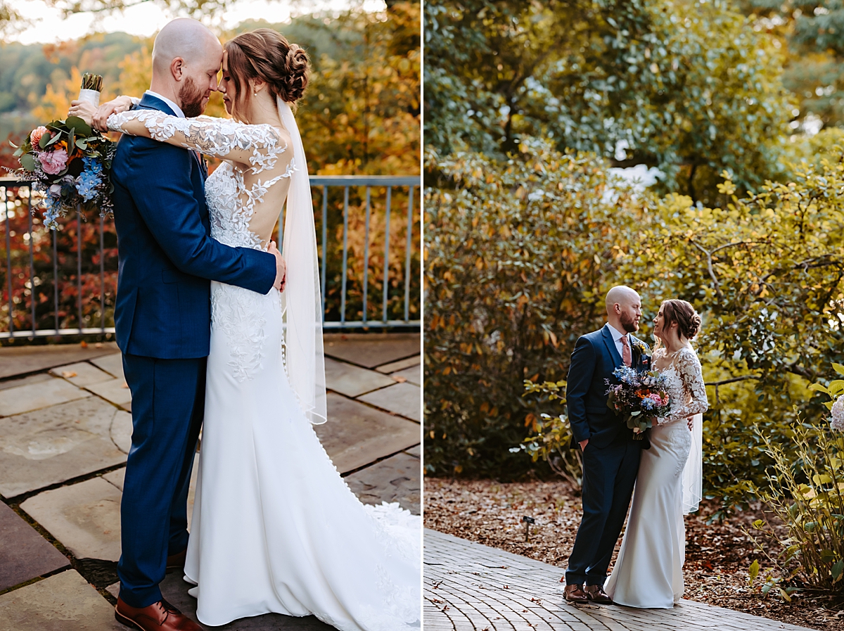 fall wedding at the overlook at Mill Creek Park