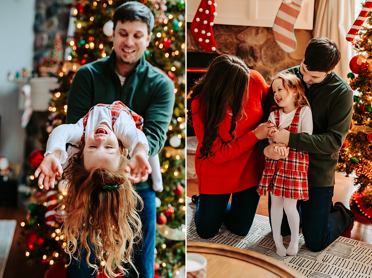 lifestyle family Christmas session in Brecksville OH