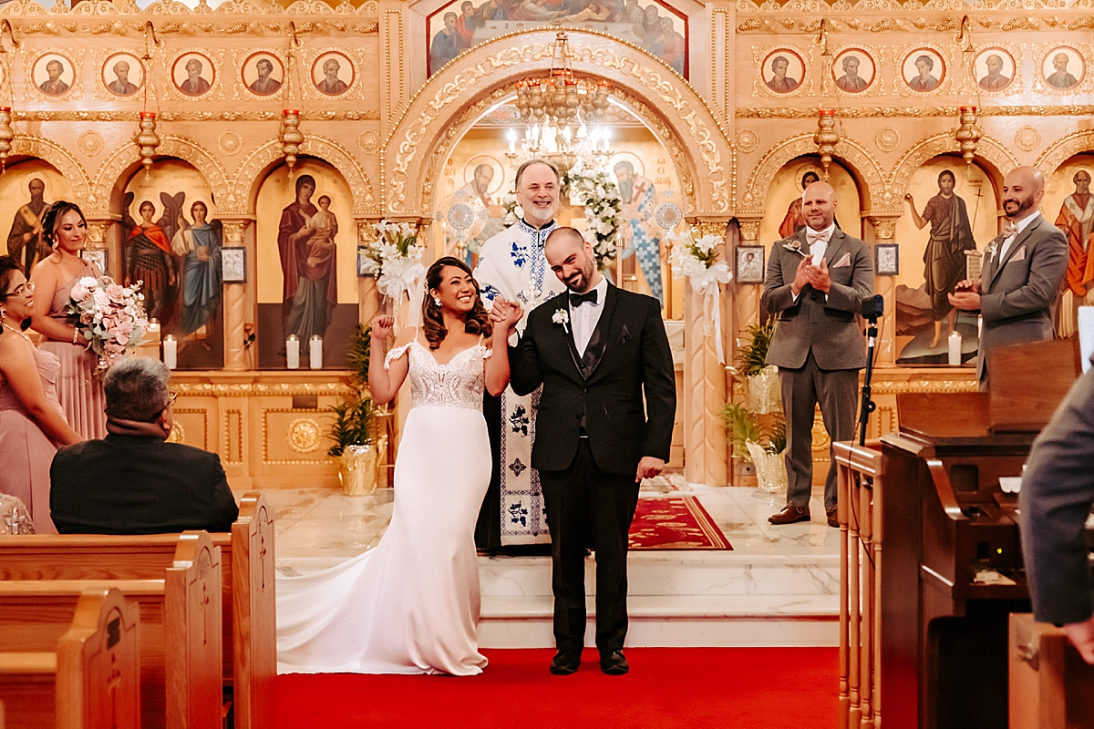 traditional Greek wedding ceremony at Archangel Michael Greek Orthodox Church