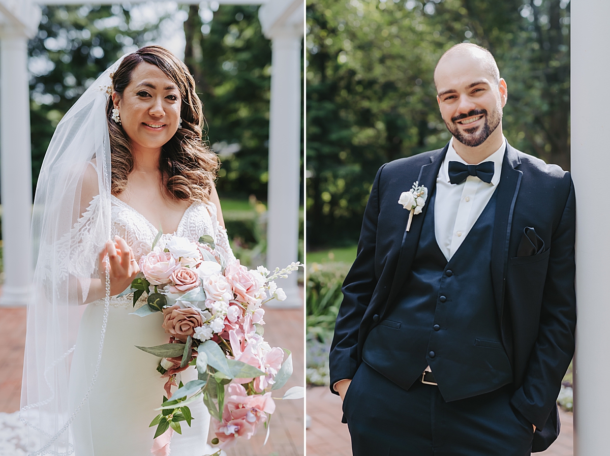 wedding portraits of bride and groom Carlyn K Photography