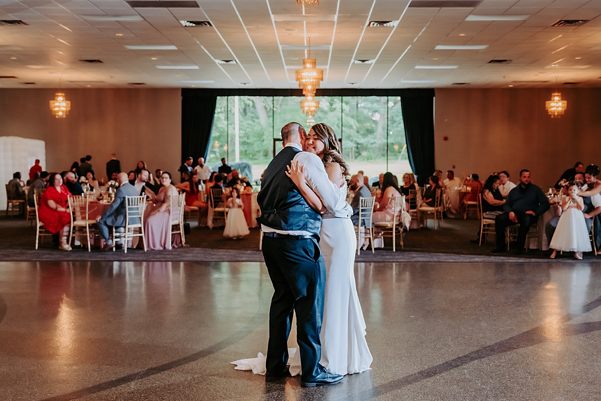 bride and groom's first dance during wedding reception at The Maronite Center