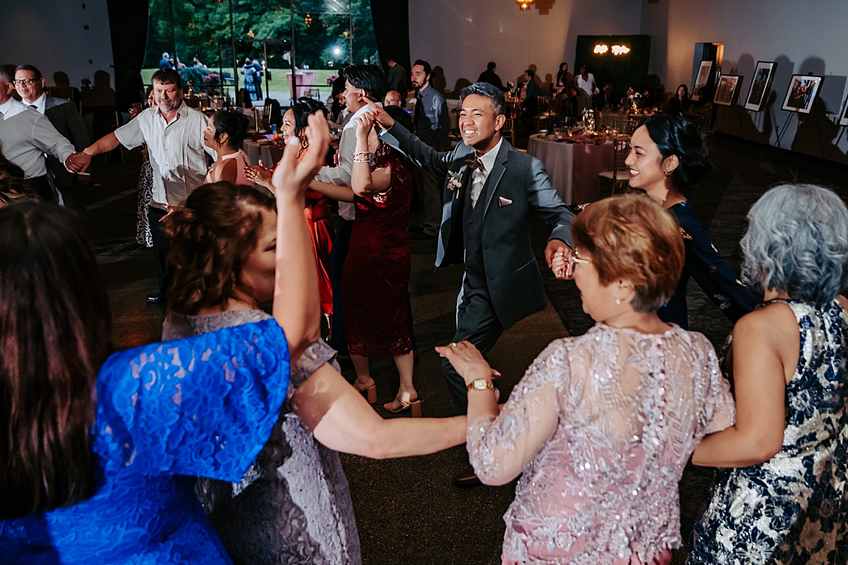 traditional Greek wedding dancing at reception