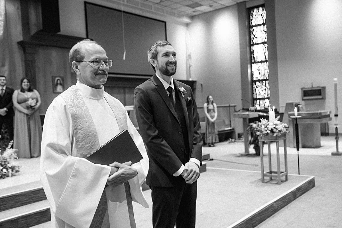 wedding ceremony at St. Joseph church in Austintown OH