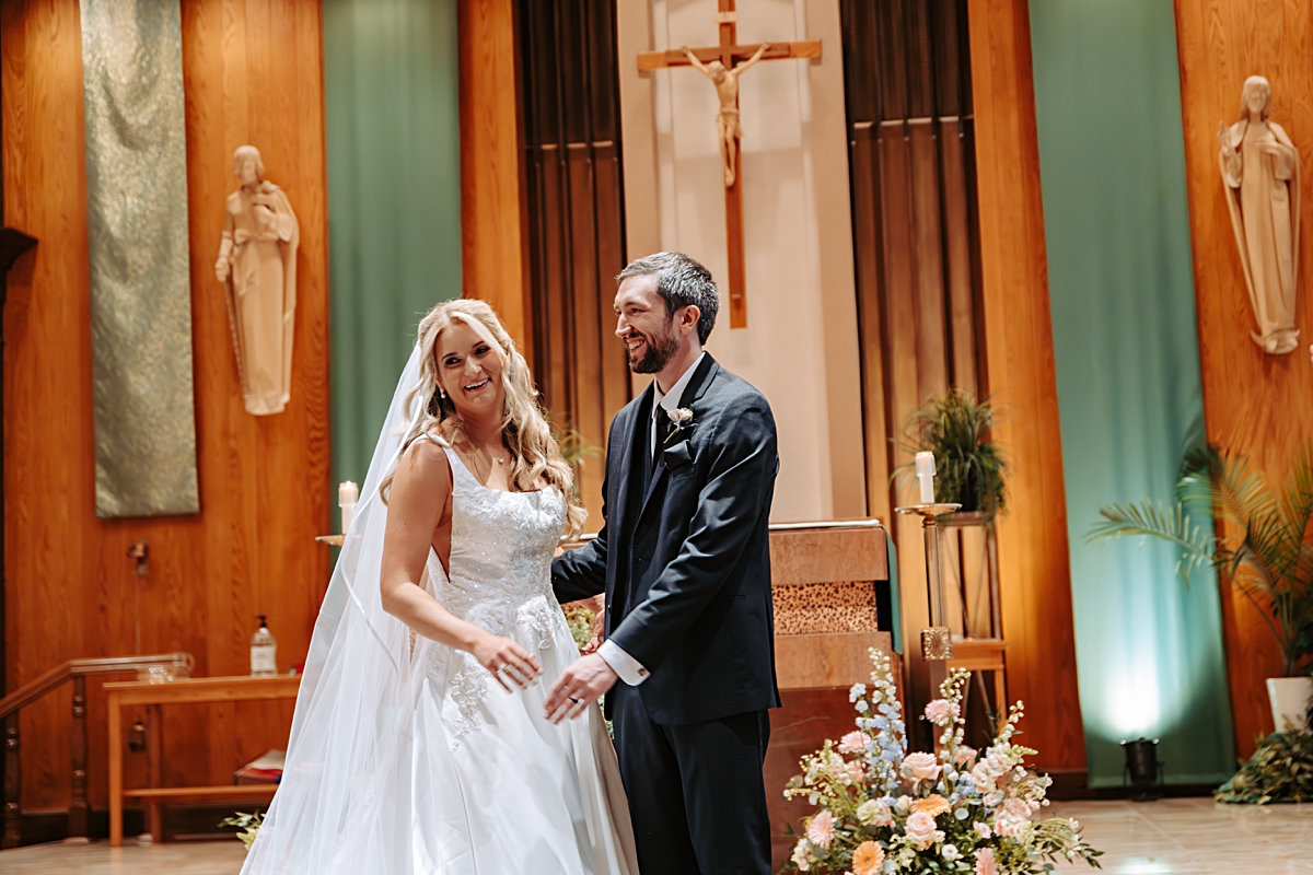 wedding ceremony at St. Joseph church in Austintown OH