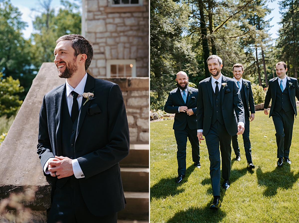 bridal party portraits taken by Carlyn K Photography at Ford Nature Center in Mill Creek Park