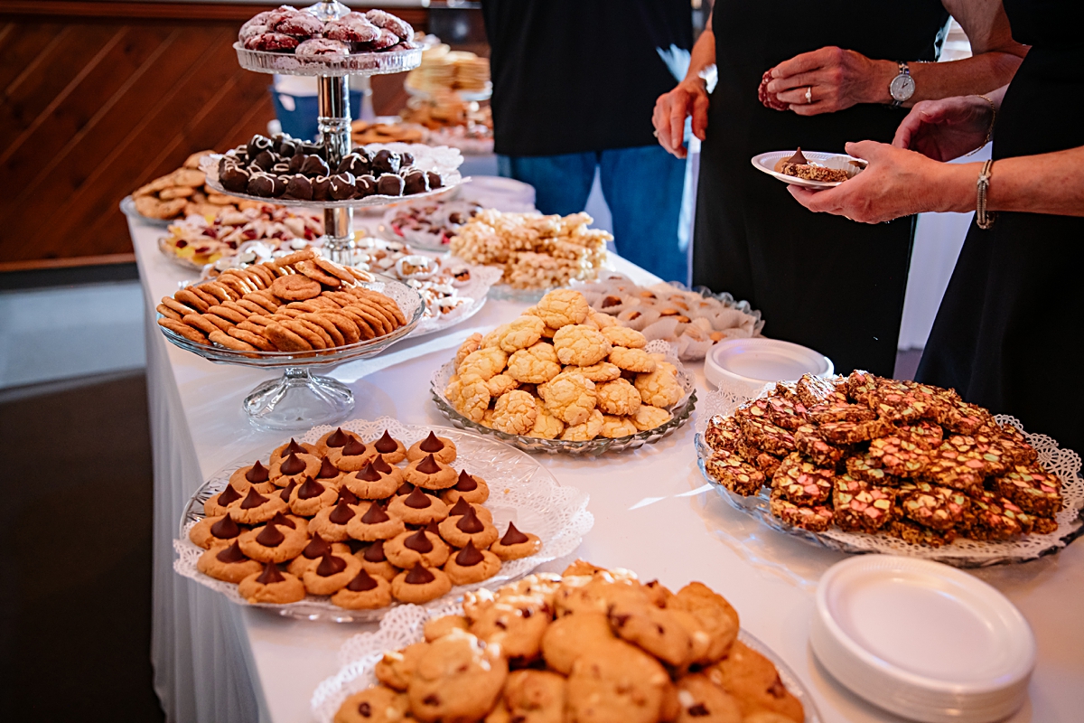 Youngstown cookie table at wedding reception